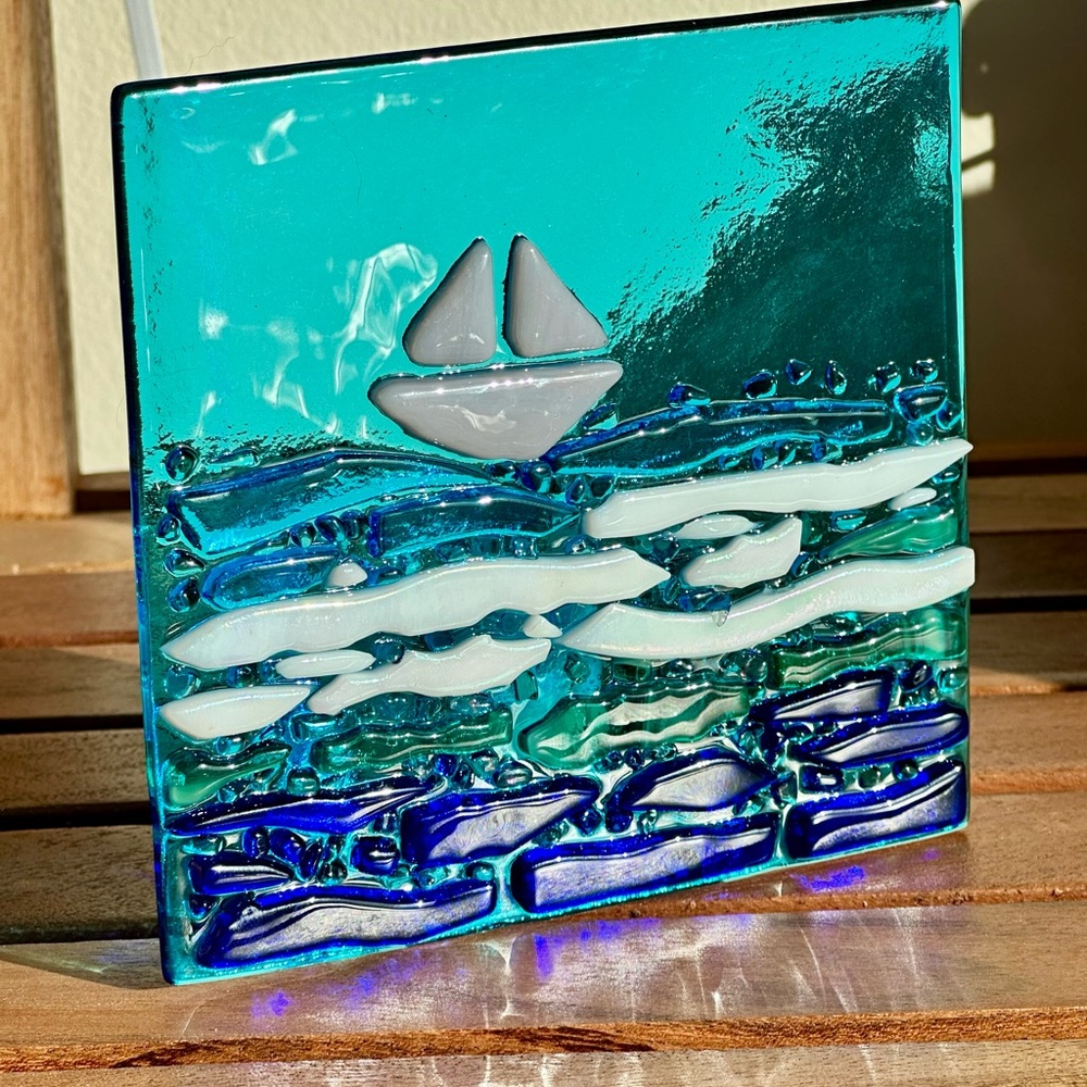 Fused glass Tealight holder
